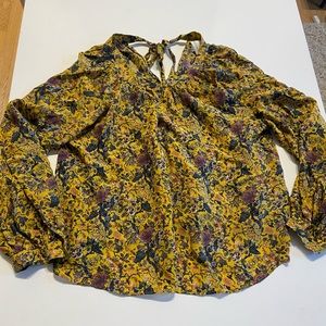 Madewell print blouse size medium